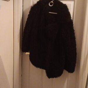 Black Faux Fur Coat - NWOT